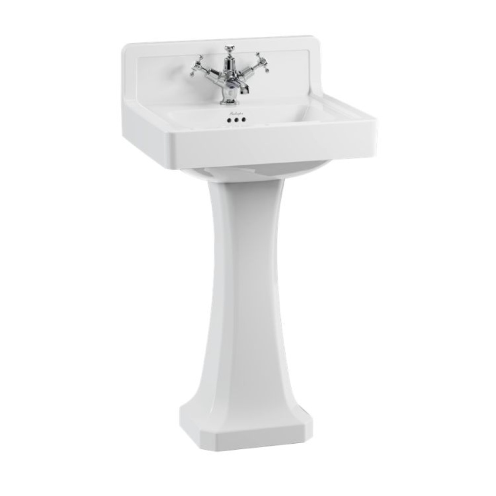 Product Cut out image of the Burlington Contemporary Upstand 560mm Basin & Pedestal